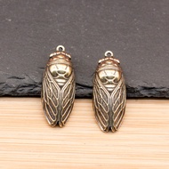 Brass retro blockbuster cicada golden cicada keychain Pendant Pure Copper Brass retro blockbuster ci