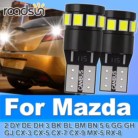 Roadsun 2PCS For Mazda 2 DY DE DH 3 BK BL BM BN 5 6 GG GH GJ CX-3 CX-5 CX-7 CX-9 MX-5 RX-8 Canbus LE