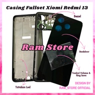 MESIN Fullset Housing Case XIAOMI REDMI 13 4G Middle Bone Bezel Middle Engine Cover Plus Backdoor Fr