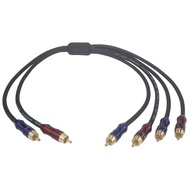 VKheroKV RCA Stereo Plug Male to Dual RCA Plug Male Audio Splitter Cable - Gold Plated / 4n OFC Pure