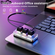 RGB Mini Cut Copy Paste Keyboard 3-Key Ctrl X C V Shortcut One Handed Keyboard USB Type-C Gaming Key