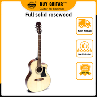 Đàn guitar Acoustic dáng khuyết DJ150 gỗ Hồng Đào solid được sản xuất thủ công âm thanh vang tốt chấ