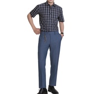 Tay Do men's short-sleeved shirt with horizontal flap, regular form, anti-wrinkle, cool, Bamboo, Spu