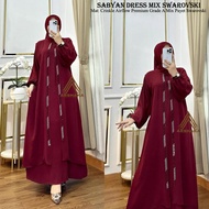 Gamis Payet Terbaru 2025 Model Doble Layer Bahan Crinkle Airflow