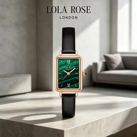 Lola Rose Women's Watch Light Luxury Fashion Quartz Watch Waterproof High Quality Leather Premium Fe