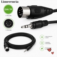 LIMERENCIA 7 Pin Din Male to DC 3.5mm Male Cable, 3 meters/9.8ft Plug and Play MIDI DIN 7pin Stereo 