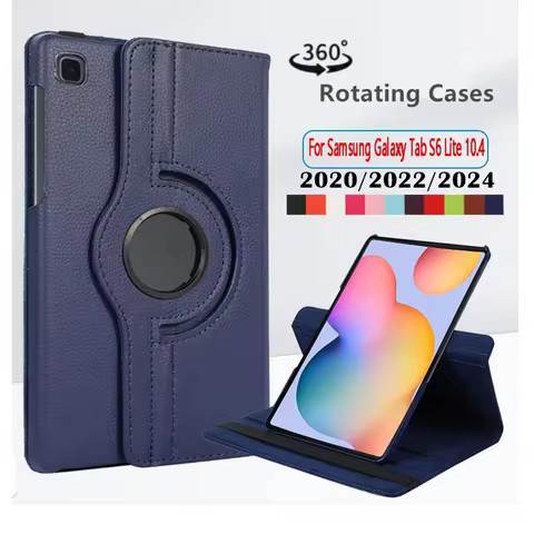 Smart Case For Samsung Galaxy Tab S6 Lite 10.4" 2024 360 Degree Rotating Cover Funda for S6 lite 202