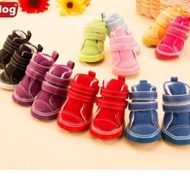 【Ready Stock】 Dog Shoes Pet Teddy Bichon Booties Autumn and Winter Small Dog Shoes Soft-Soled Canvas