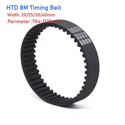 HTD 8M Closed Loop Rubber Timing Belt Pitch 8mm Perimeter 704/712/720~1120mm Width 20/25/30/40mm Tim