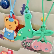 PVC Bag tag : Teddy Cherry and Dino ป้ายห้อยกระเป๋า กระเป๋าเดินทาง ลายหมีเท๊ดดี้ เชอร์รี่ และ ไดโน |