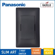Panasonic Slim Art 3 Way Switch - 3 Gang 1 Device (Snow White / Metallic Gray / Metallic Black)