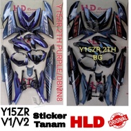 Y15ZR V1/V2 2TH Coverset HLD Sticker Tanam Black Ysuku Cover Set Black/Purple Black
