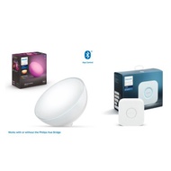 Bundle Deal - Philips Hue Go White and Color Bluetooth Portable LED Smart Light Table Lamp + Hue Bridge