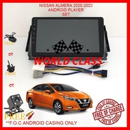 NISSAN ALMERA 2020-2022 (LOW SPEC) ANDROID 10" PLAYER 2.5D FULL HD IPS SCREEN WITH ( F.O.C ANDROID PLAYER CASING )