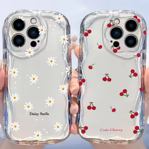 Red Cherry Daisy Wave Case For Honor 400 200 Pro 90 Lite X6B X8B X7B X9B X5B X6C X8C X6A X8A X5 X8 X