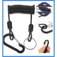 SALLY.YH 1PC Wire Spring Rope Fishing Lanyard Fishing Coiled Lanyard Stretch Key Lanyard