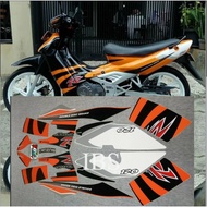 SATRIA 2002 2003 ORANGE STRIPING DUMBA 120R ORIGINAL LINE 120 R BODY LINE POLET