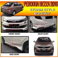 PERODUA BEZZA 2016-2019 STORM STYLE FULLSET BODYKIT (STORM V3) SKIRT LIP FOR BEZZA FRONT SKIRT SIDE 