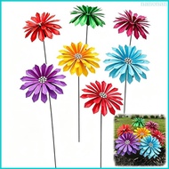 Nan Artistic 3D Daylily Shape Garden Ornament Weather Resistant Iron Handcrafted