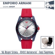 (SG LOCAL) Emporio Armani AR11219 Sigma Quartz Silicone Strap Men Watch