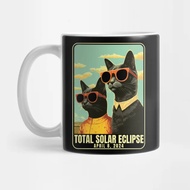 2024 Total Solar Eclipse April 8 Eclipse Watching Cats Solar Eclipse 2024 Mug