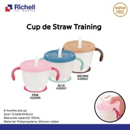 PROMO / TERMURAH RICHELL Aquela Cup De Mug 150ml Straw Training Cup