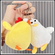 [FF] Cute Squatting Chicken Plush Doll Keychain Cheer Pendant Crane Machine Doll [TH]