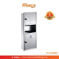FC 075DB01 embedded dark mounted two-in-a with garbage cans wiping hands carton box rack