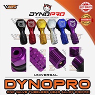 UNIVERSAL DYNOPRO CNC VALVE TUBELESS HEAD ALLOY [M8/M10] 6 COLOUR