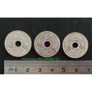 3 Keping Uang Kuno 5 Cent Ned Indie Set Tahun 1913/1921/1922