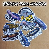 Stiker pack ikan channa 7pcs (barca, maru, pulchra, limbata, andrao,