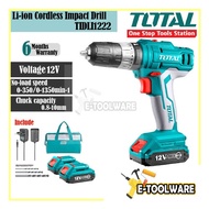 Total TIDLI1222 Cordless Drill 12V Cordless Screwdriver Drill Battery Drill