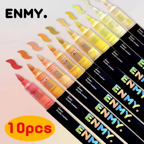ENMY 1/10/80 Colors Direct Liquid Acrylic Markers Soft Tip Non-Transparent Blendable Art Markers Sch