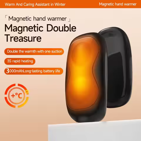 2 PC Hand Warmers Rechargeable Portable Electric Hand Warmers Reusable Portable Pocket Heater Magnet