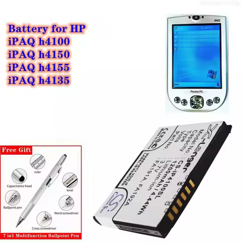 PDA,Pocket PC Battery 3.7V/1200mAh 343110-001 for HP iPAQ h4100, h4150, h4155, h4135