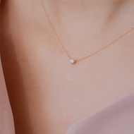 18K金10分單鑽鍊黃K金