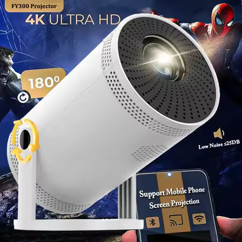 Projector 260 ANSI Lumens 4K Auto Keystone Projectors 1080P Video 1280*720P Home Theater Portable Be