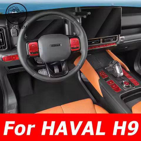 For HAVAL H9 2024 2025 MKII 2ND Aluminum Alloy Red Engine Start Stop Headlight AC ESS steering wheel