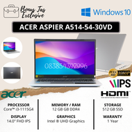 ACER ASPIRE A514-54-30VD [CORE I3-1115G4 / 12GB DDR4 RAM / SSD 512GB + SLOT HDD / 14" FHD IPS / FREE TAS LAPTOP EXCLUSIVE]