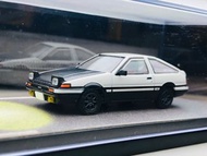（特價）全新 頭文字D Hobby Japan 1/64 Toyota AE86 碳纖車頭蓋 開燈 白色 連引擎