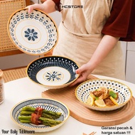 HCSTORE EUROPEAN STYLE CERAMIC DINNER PLATE SIZE 21CM Flower Kitchenware