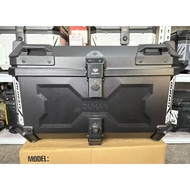 Duhan Hard Plastic Top Box 58 Liters with Backrest