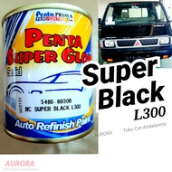 Cat Super Black L300 Penta Super Gloss Hitam Pekat Mengkilap Solid Cat Mobil Motor Sepeda Glos