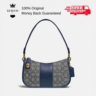 [Luxuco] Coach Swinger Bag In Signature Jacquard C0721 Women Handbag Sling Shoulder