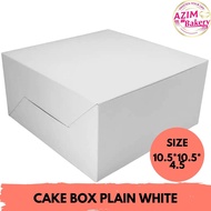Cake Box Plain White (3pcs) 10.5x10.5x4.5 Kotak Kek Putih 6x6x4 | Kotak Kek | Kek Box Putih | Plain 