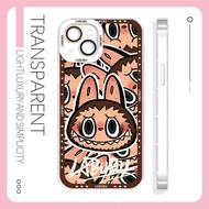 POP MART Labubu Flower Cartoon Cute Trend Brand Clear Soft Phone Case For Samsung S24 S20 S21 S22 S23 S30 Plus Ultra S20 S21 FE S23FE A13 A23 A32 A34 A54 A53 Shockproof TPU Cover