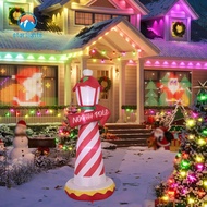 [starlights] Christmas Inflatable North Pole Lighthouse Lighted Xmas Lighthouse with Light Display 7