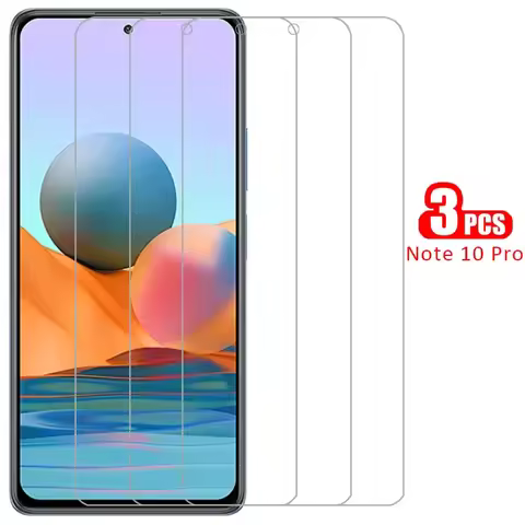 For 3pcs Protective Tempered Glass for Xiaomi Redmi Note 10 Pro Screen Protector on Note10pro Note10
