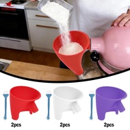 2Pcs Plastic Flour Funnel for Artisan Ksm150 5 Quart Mixer Stand Mixer Flour Funnel for Egg Liquid S