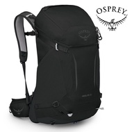 【Osprey 美國】Hikelite 32 輕量網架背包 附防水套 黑色 M/L｜登山健行背包 多功能運動背包